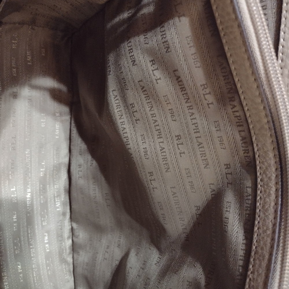 NWT LAUREN Ralph Lauren Annaville Carry All Stone - Picture 8 of 15